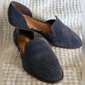 Women's Crown Vintage Blue Suede Slip On Shoes